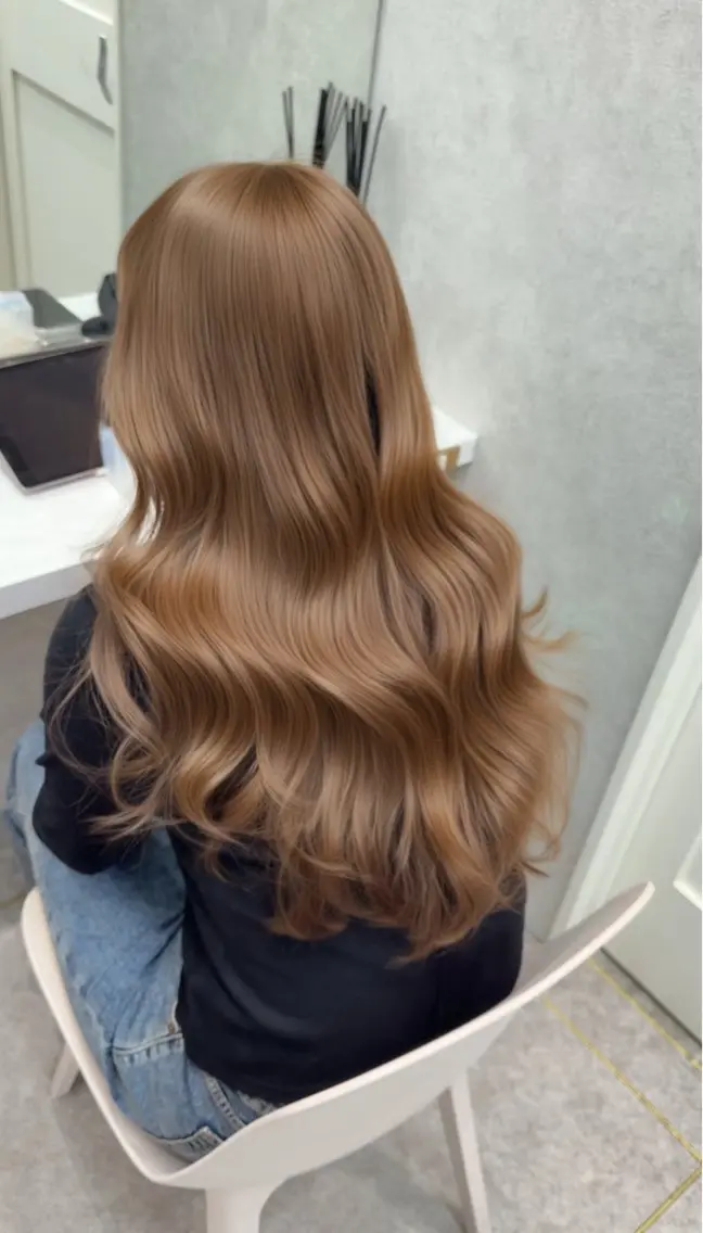 ロング カラー カット ヘアカラー トリートメント レイヤーダブルカラー KYONのヘアスタイル