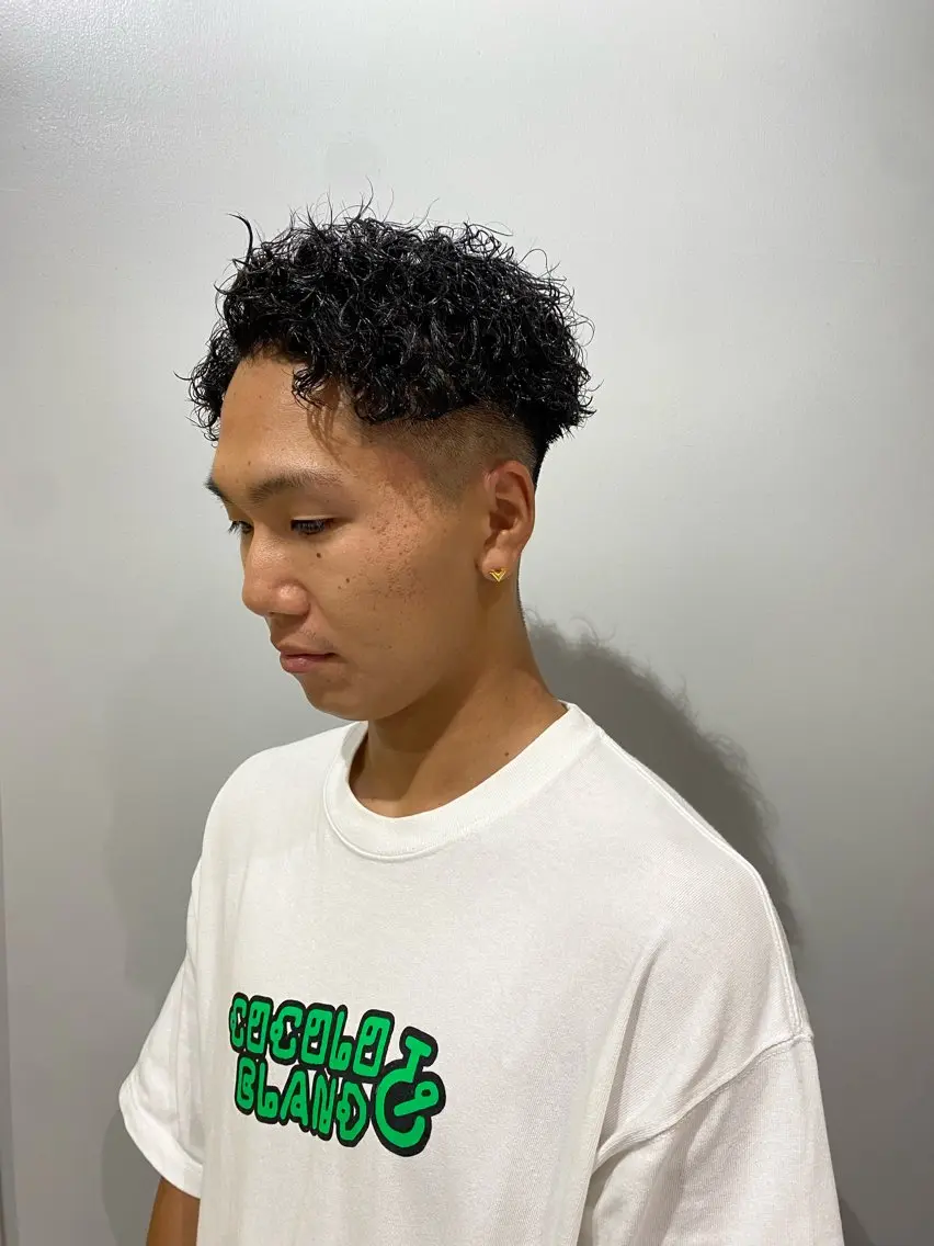ショート パーマ メンズ トリートメント カット パーマ トリートメント Riganuts王子 Hayato✂︎のヘアスタイル