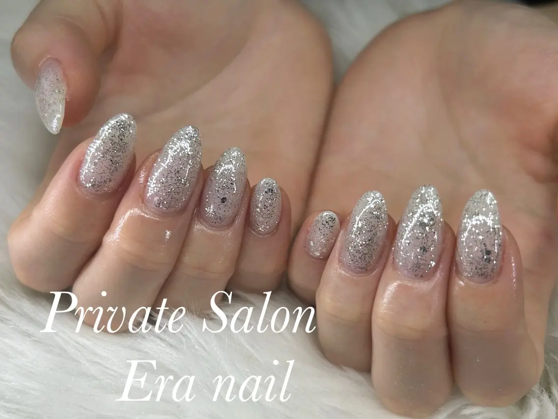 ネイル ラメ(グリッター) ワンカラーネイル ハンドネイル Era nailのネイルデザイン