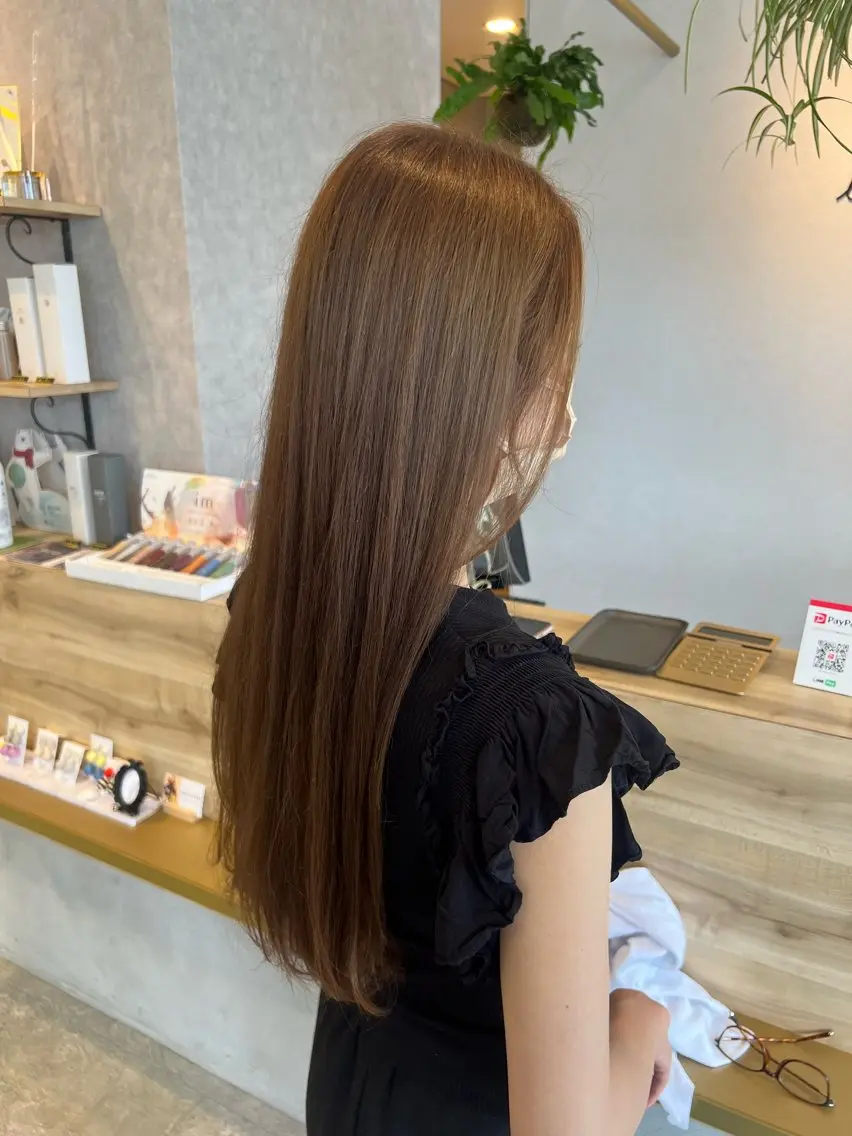 ロング カラー オリーブカラー letter by novel 大野のヘアスタイル