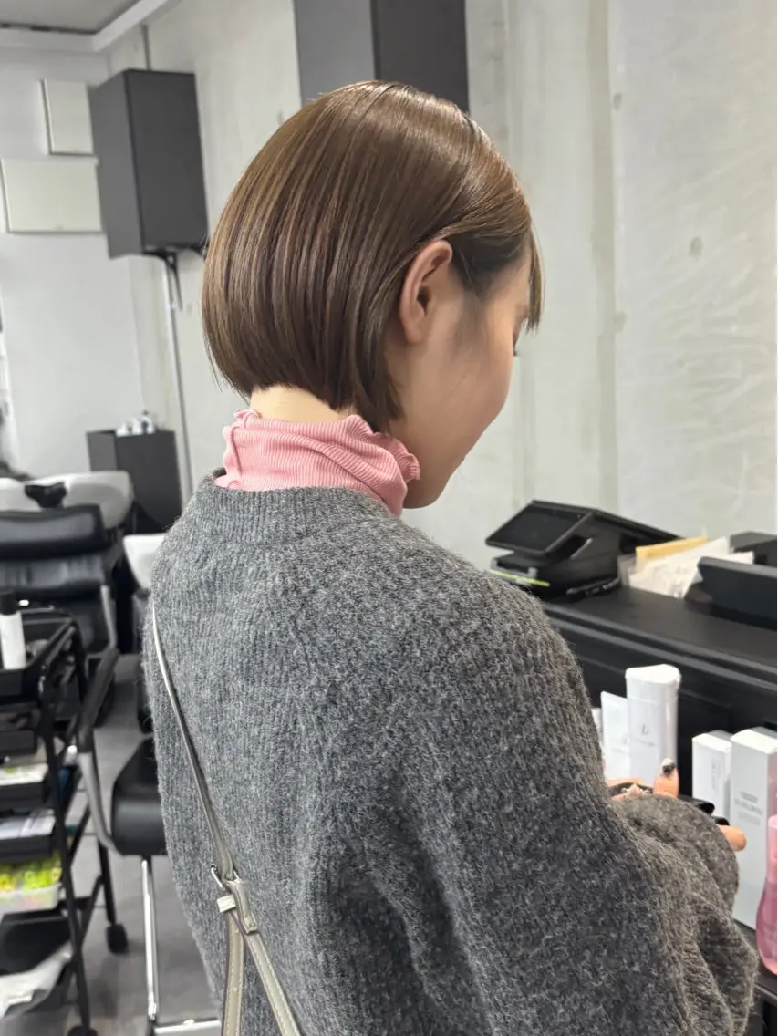 ショート カラー ベージュカラー 透明感カラー オリーブベージュ オレンジ ボブ 玖須 綾音 /柔らかい海外ヘア♡のヘアスタイル