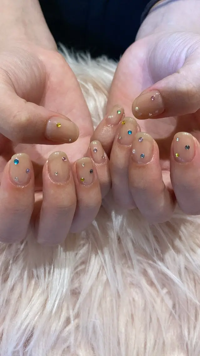 ネイル ハンドネイル crystal ⭐︎ colorのネイルデザイン