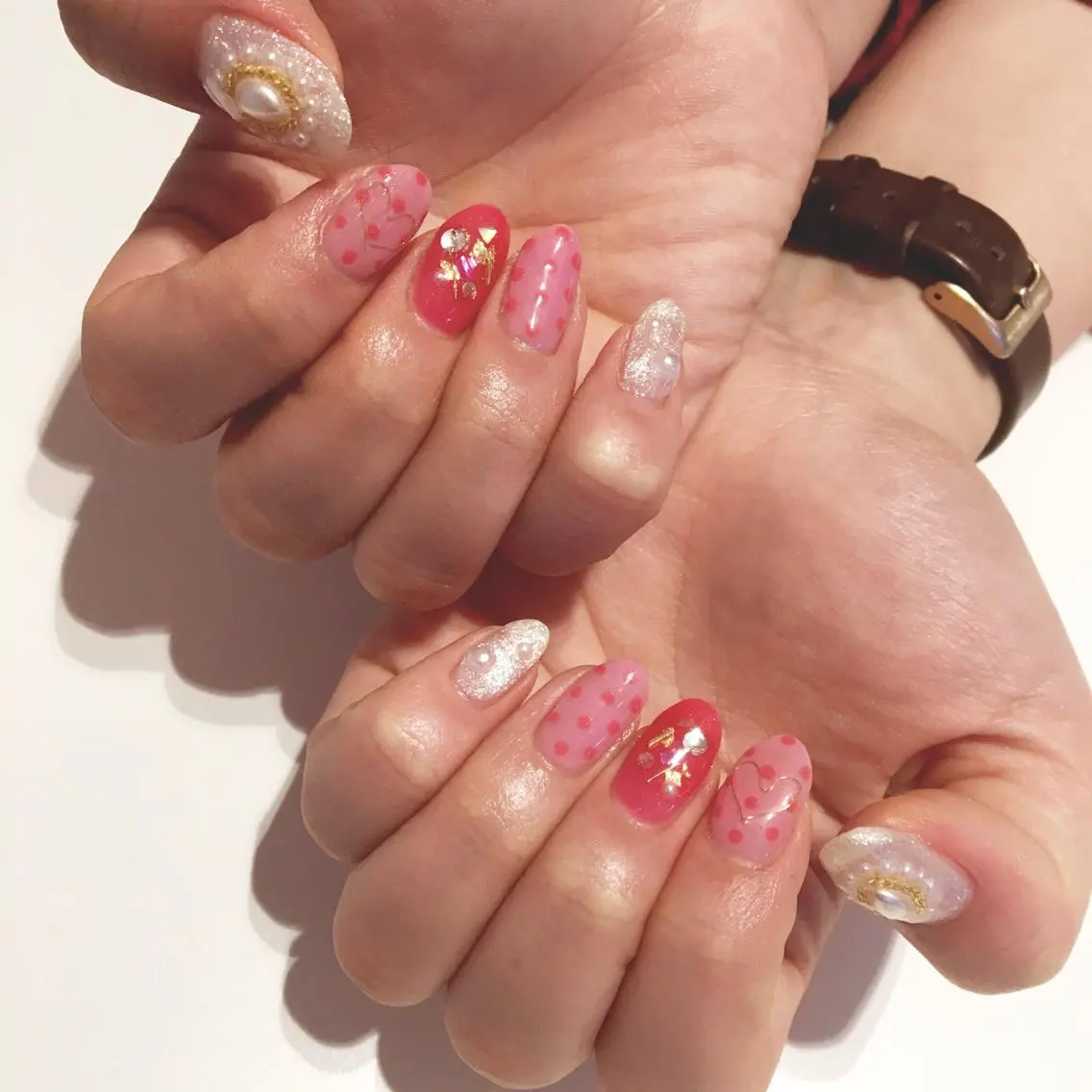 ネイル バレンタイン ハンドネイル ERI Nailistのネイルデザイン