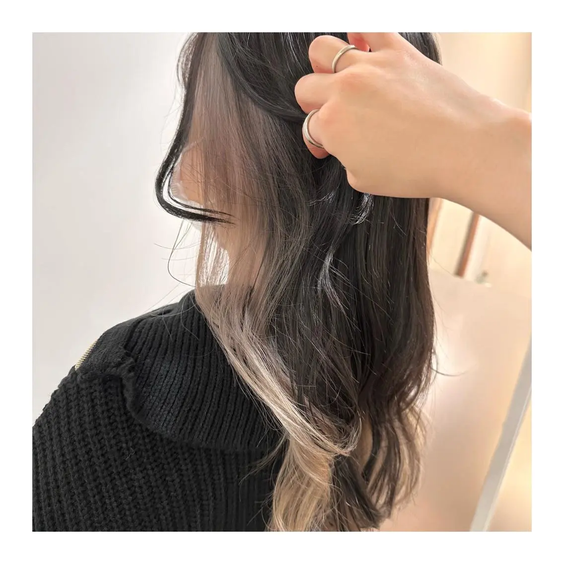ロング カラー ヘアカラー あべ ゆうかのヘアスタイル