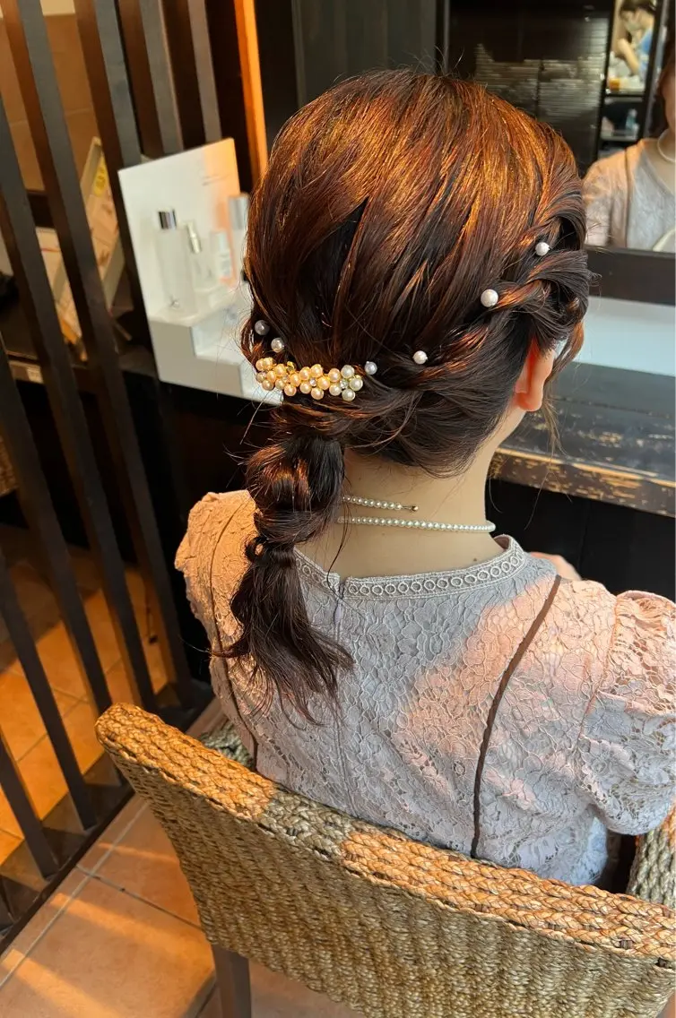 ヘアアレンジ 結婚式・ブライダル 🌱ヘッドスパ🌱 愛衣香🫧のヘアスタイル