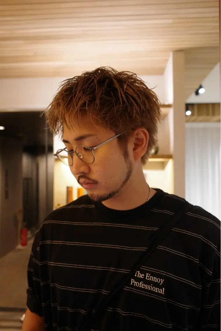 ショート メンズ 刈り上げ ショートヘア カット ヘアカラー メンズパーマ/ボブ 星本広海のヘアスタイル