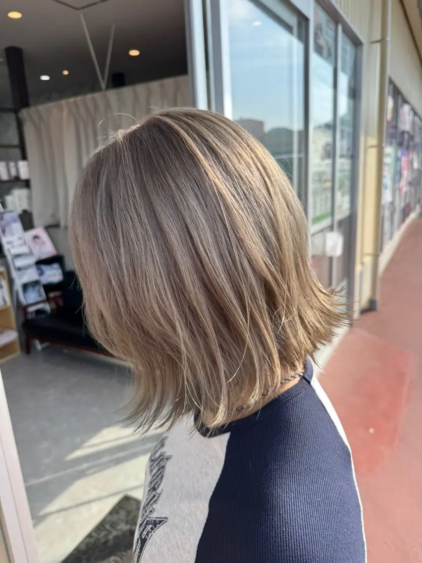 ミディアム カラー ヘアカラー 吉田 剛のヘアスタイル