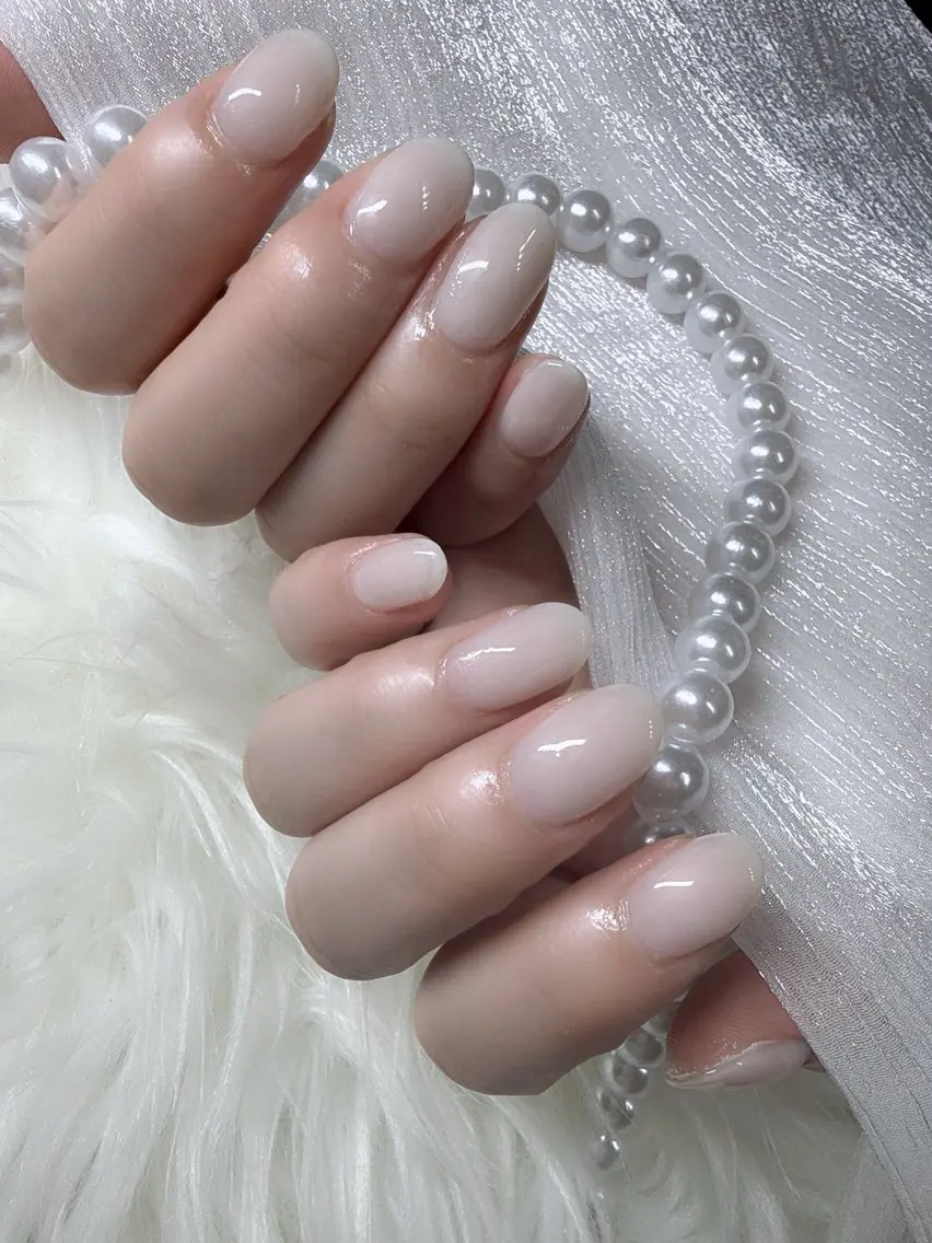 ネイル ホワイト ハンドネイル Ramu_nail NORIKOのネイルデザイン