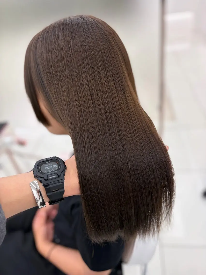セミロング 縮毛矯正 藤社 烈のヘアスタイル