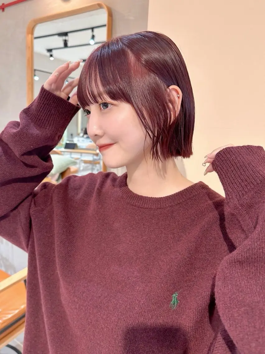 ❤️暖色カラー人気No.1❤️🍒ブリーチなしダブルカラー+3stepトリートメント🍒の写真