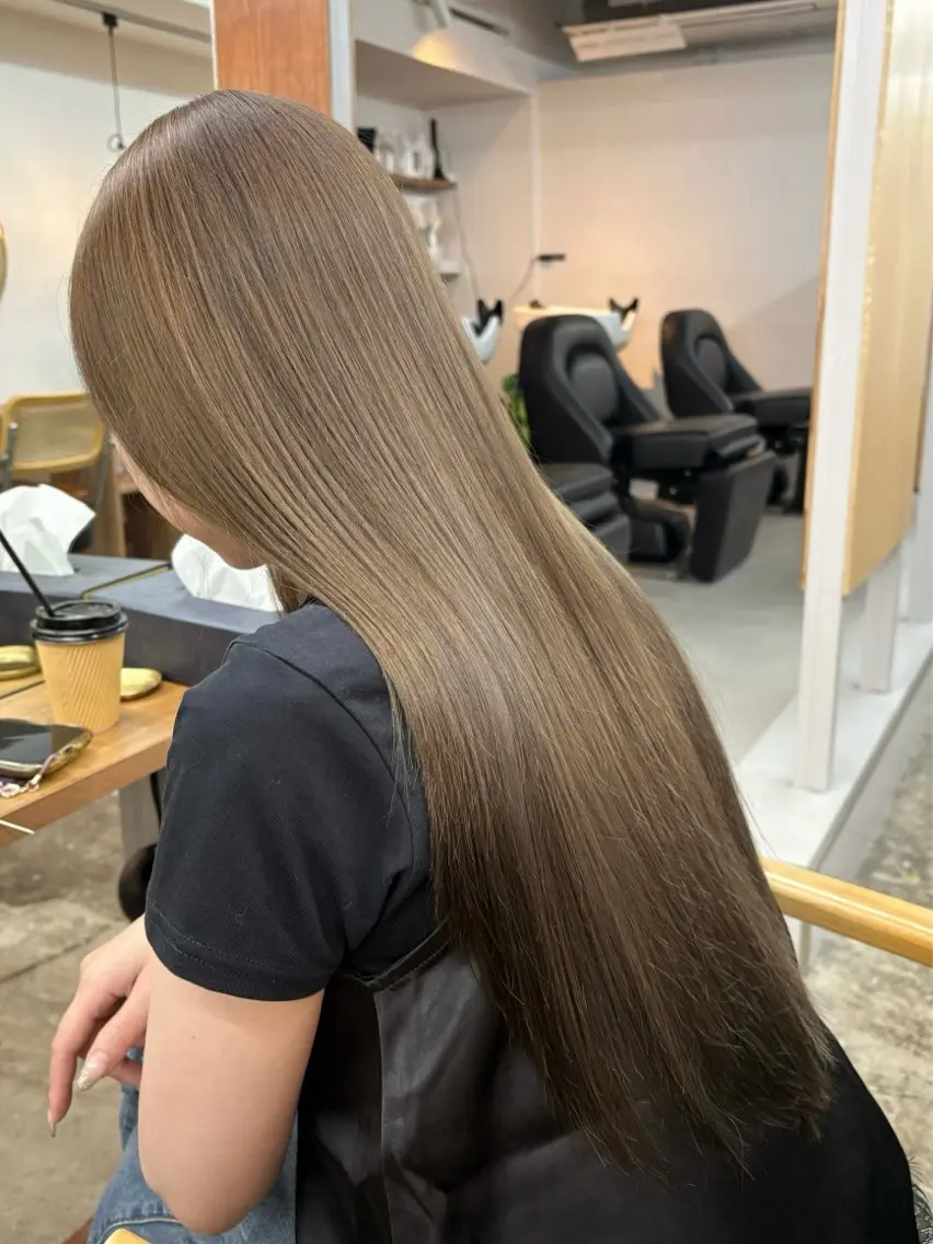 ロング カラー カット ヘアカラー トリートメント まさと/ブリーチなし カラーレイヤーカットのヘアスタイル