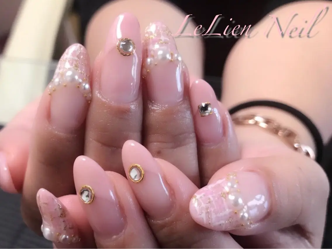 ネイル フレンチネイル ツイードネイル モチの良さ◉ フィルインネイル♡のネイルデザイン