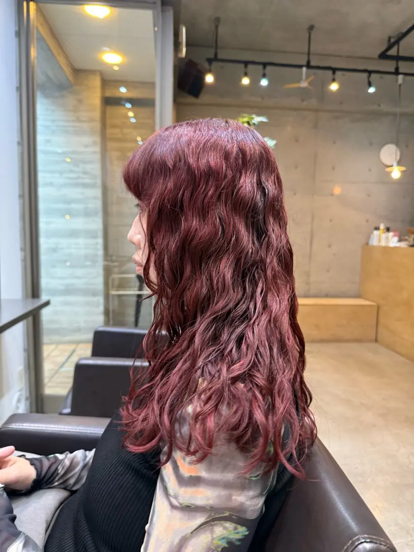 ロング カット ヘアカラー パーマ トリートメント 🌈朝5分で簡単 おしゃれパーマ🌈のヘアスタイル