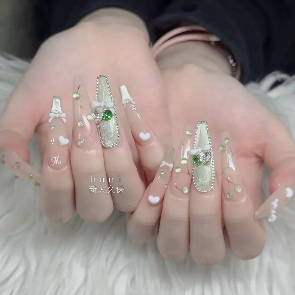 ネイル フットネイル フレンチネイル グラデーション 韓国ネイル ロングネイル ハンドネイル Hani Nail Salonのネイルデザイン