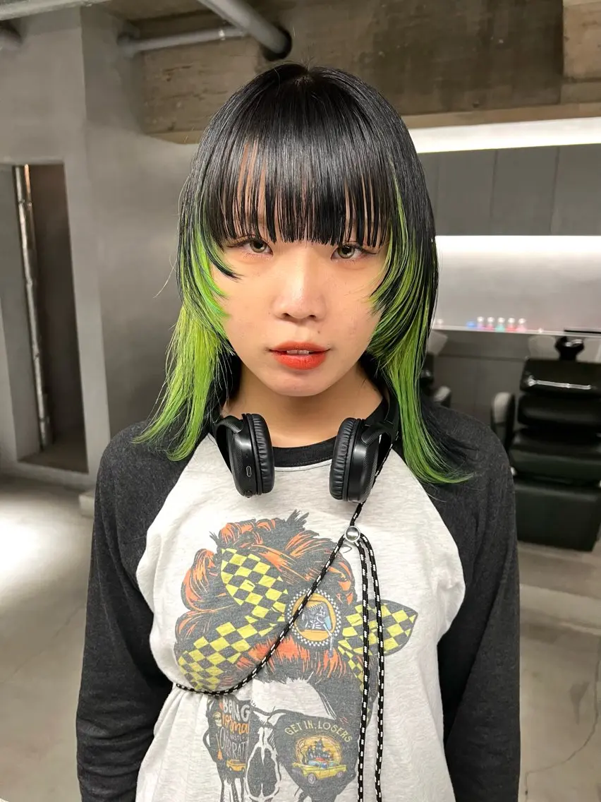 セミロング カラー カット ヘアカラー トリートメント 宮川 日菜子のヘアスタイル