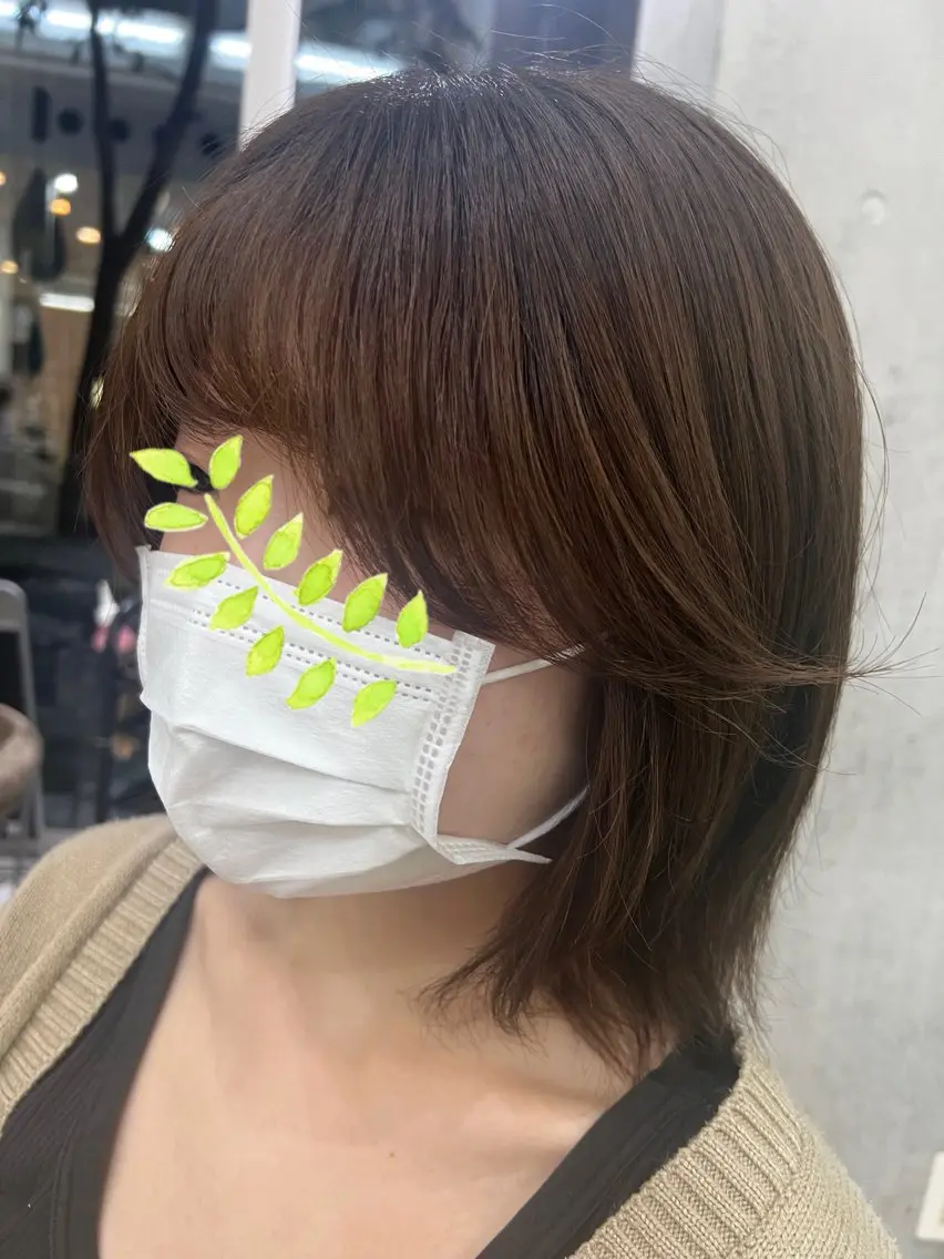 前髪パーマの写真