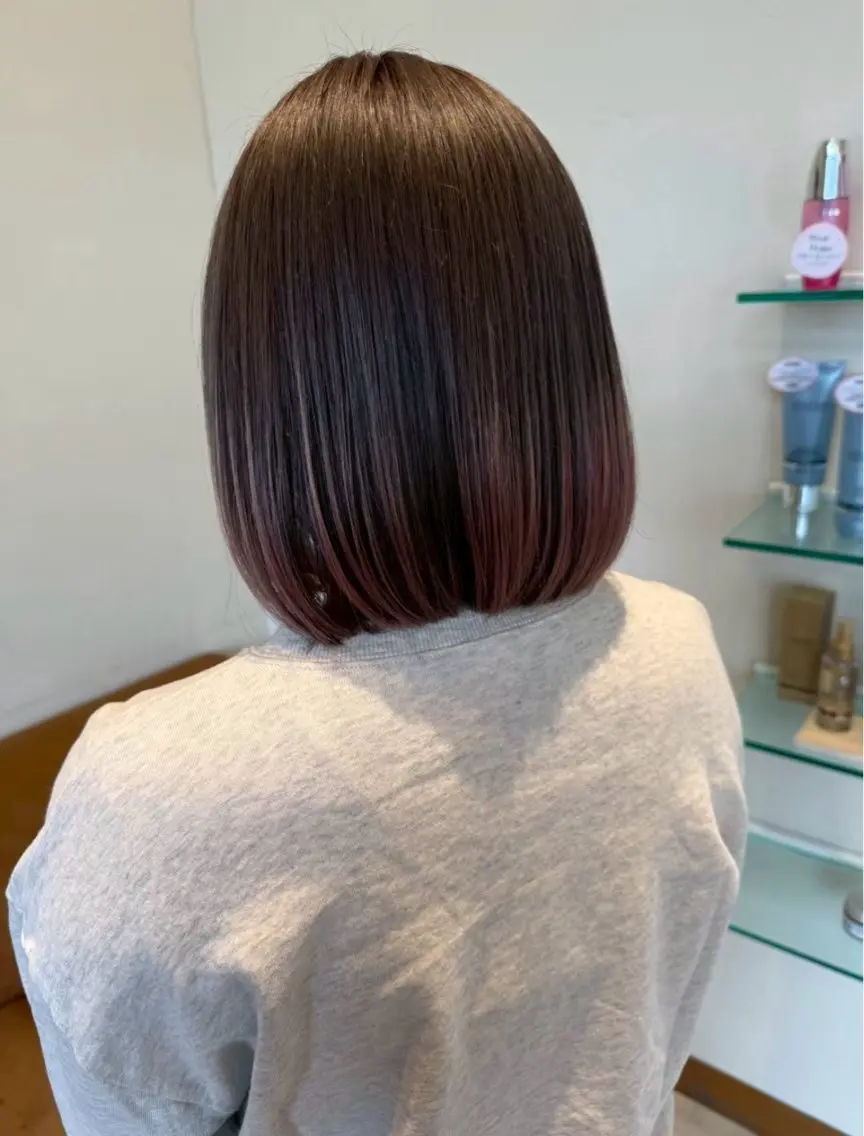 【ボブにしたい方限定】🌷cut＋one color(ブリーチ無し)＋2step treatment🌷の写真