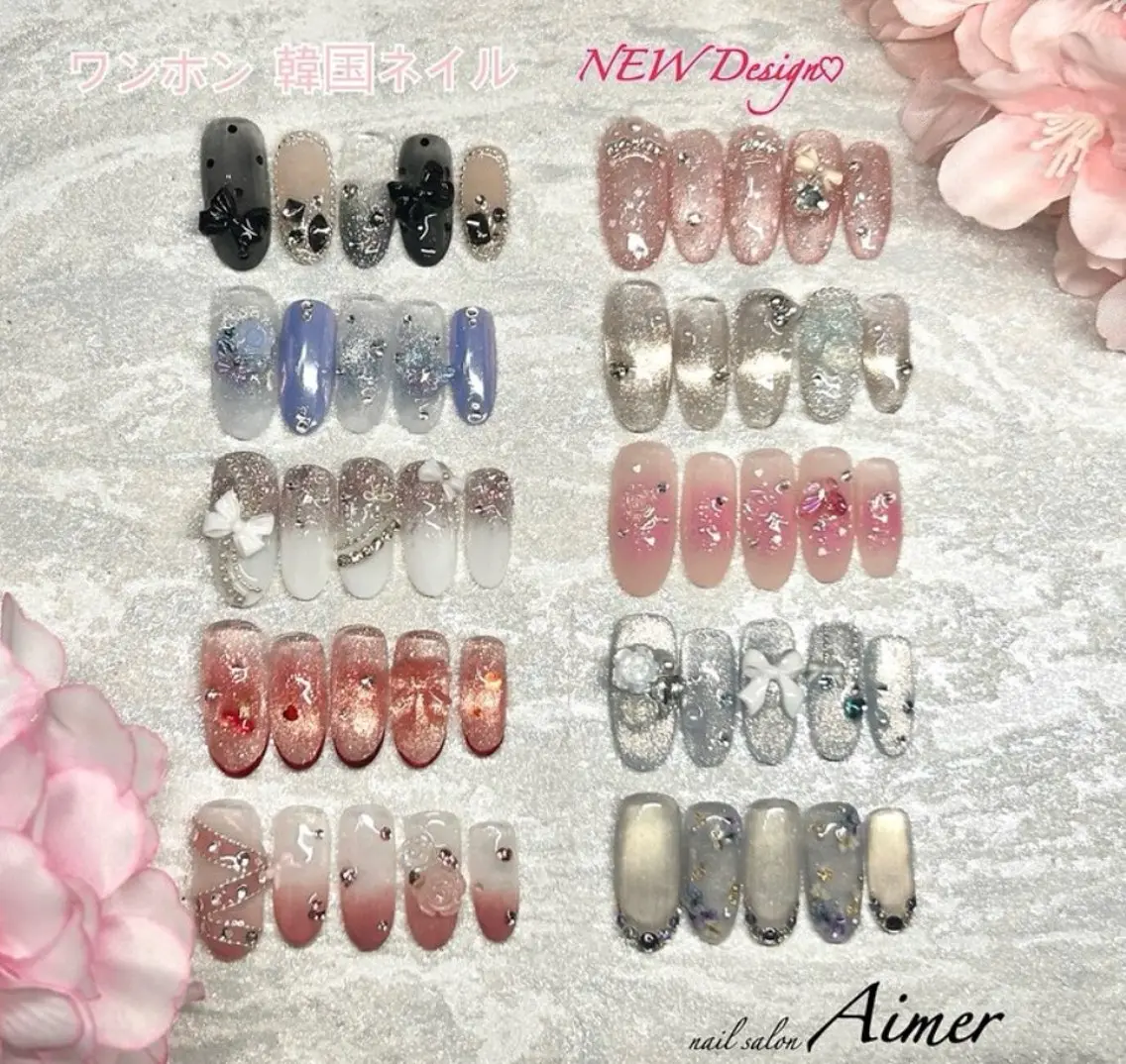 流行りネイル💅 韓国・ワンホンネイル🫶新作デザイン追加の写真