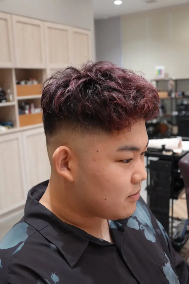 ショート メンズ カラー メンズブリーチ メンズメッシュ ブリーチ メッシュ レッドカラー カット ヘアカラー トリートメント 小野 凜太郎のヘアスタイル