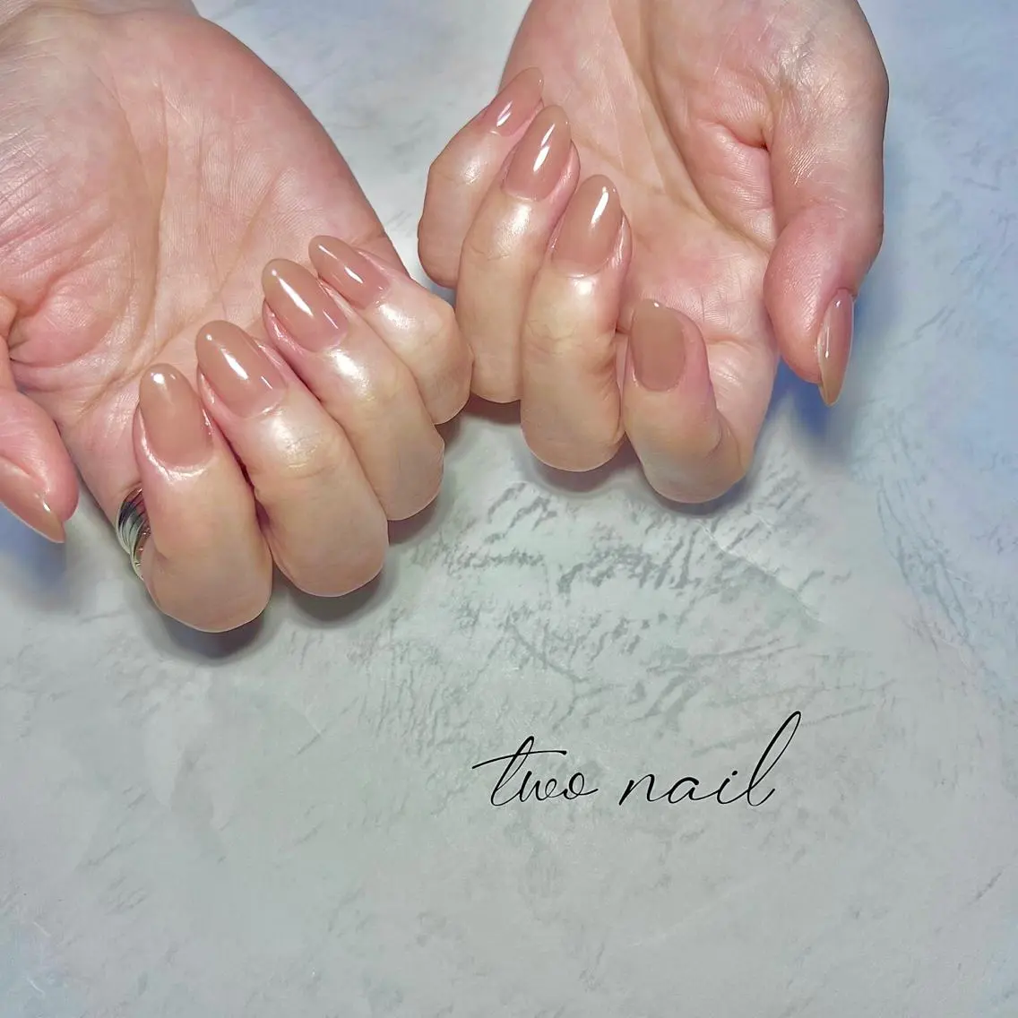 ネイル アートネイル ブラウン フットネイル ハート ニュアンスネイル ハンドネイル two nailのネイルデザイン