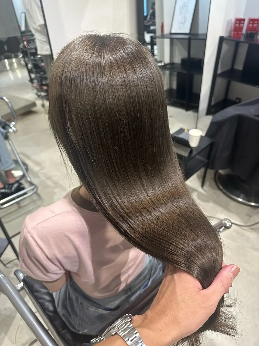 ロング カラー ヘアカラー トリートメント 透明感/ブリーチ/ 髪質改善💛miuのヘアスタイル