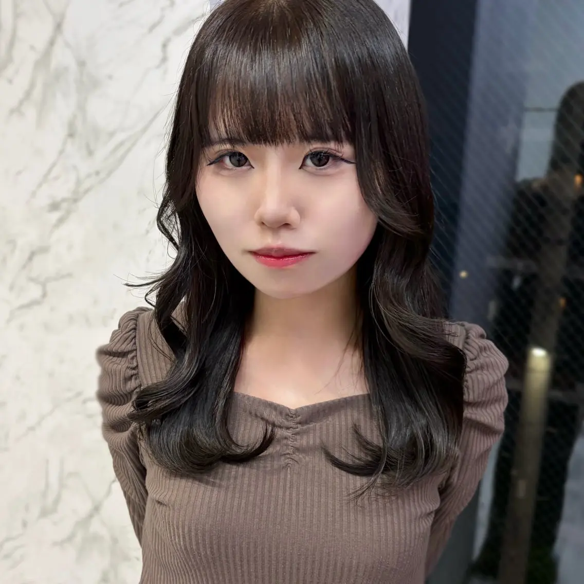 セミロング カラー ヘアアレンジ 浦和韓国モデル 募集中🪽Rinのヘアスタイル