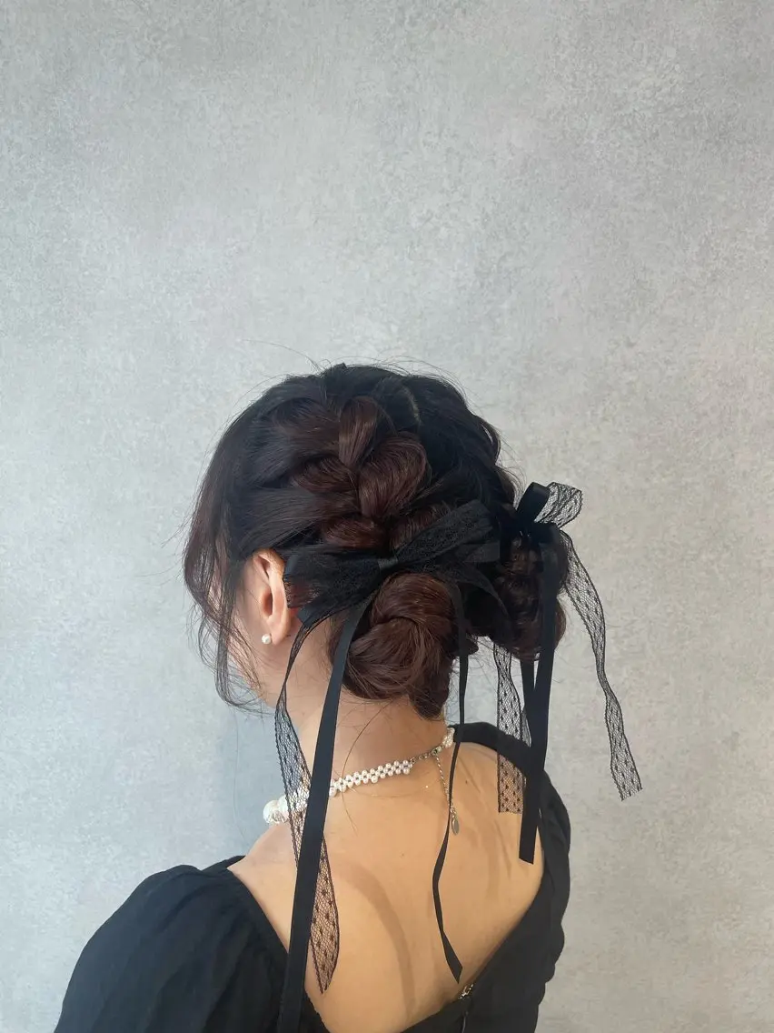 ヘアアレンジ お団子ヘア ヘアセット みたち すみれのヘアスタイル