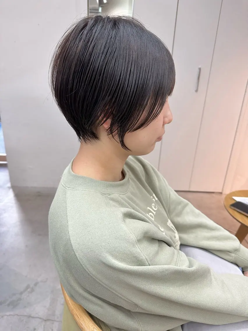 ショート カラー 丸みショート ショートヘア 似合わせショート×透 明感/やじまたかしのヘアスタイル