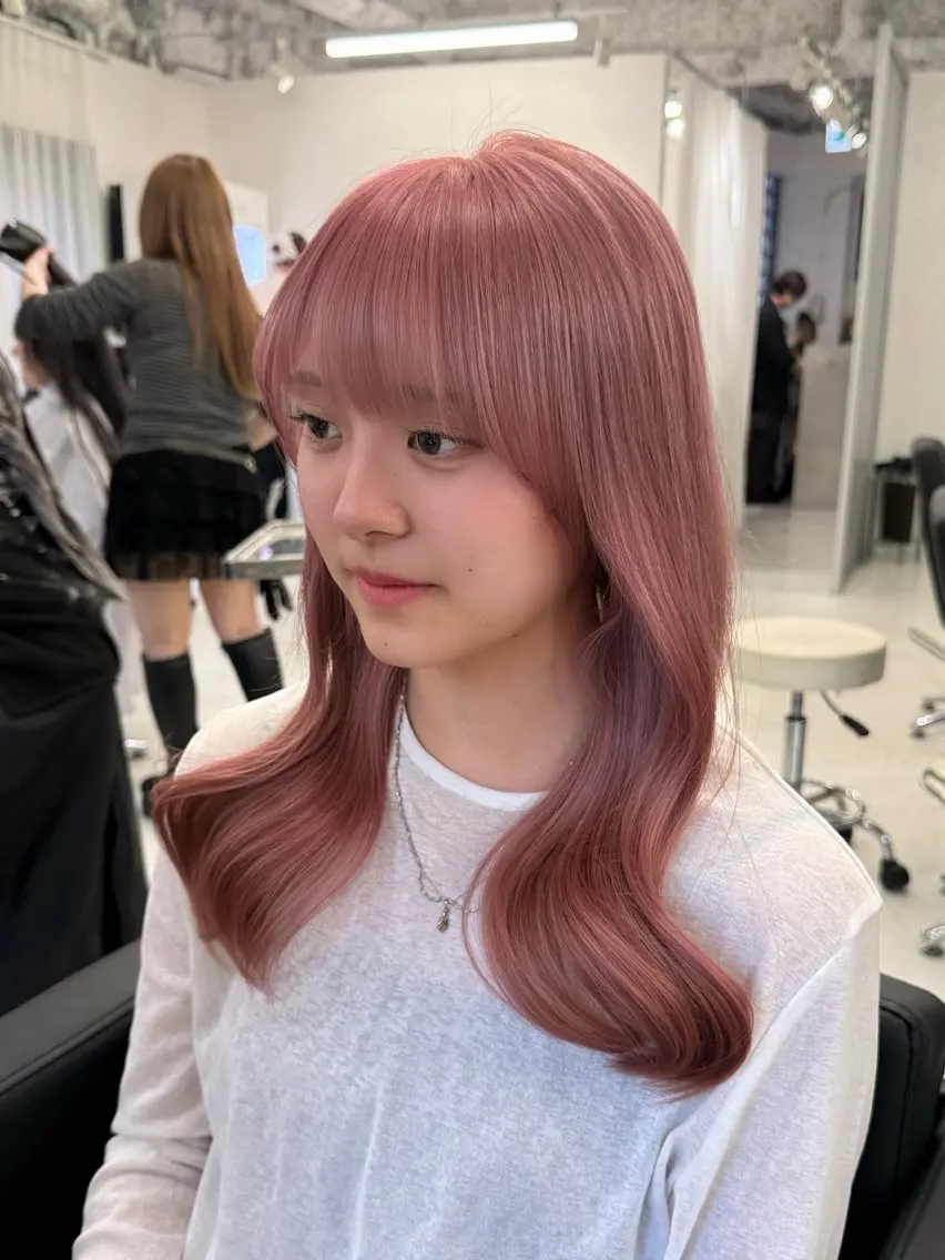 カラー 🍒ベージュ/ピンク ベージュ🍒なつきのヘアスタイル