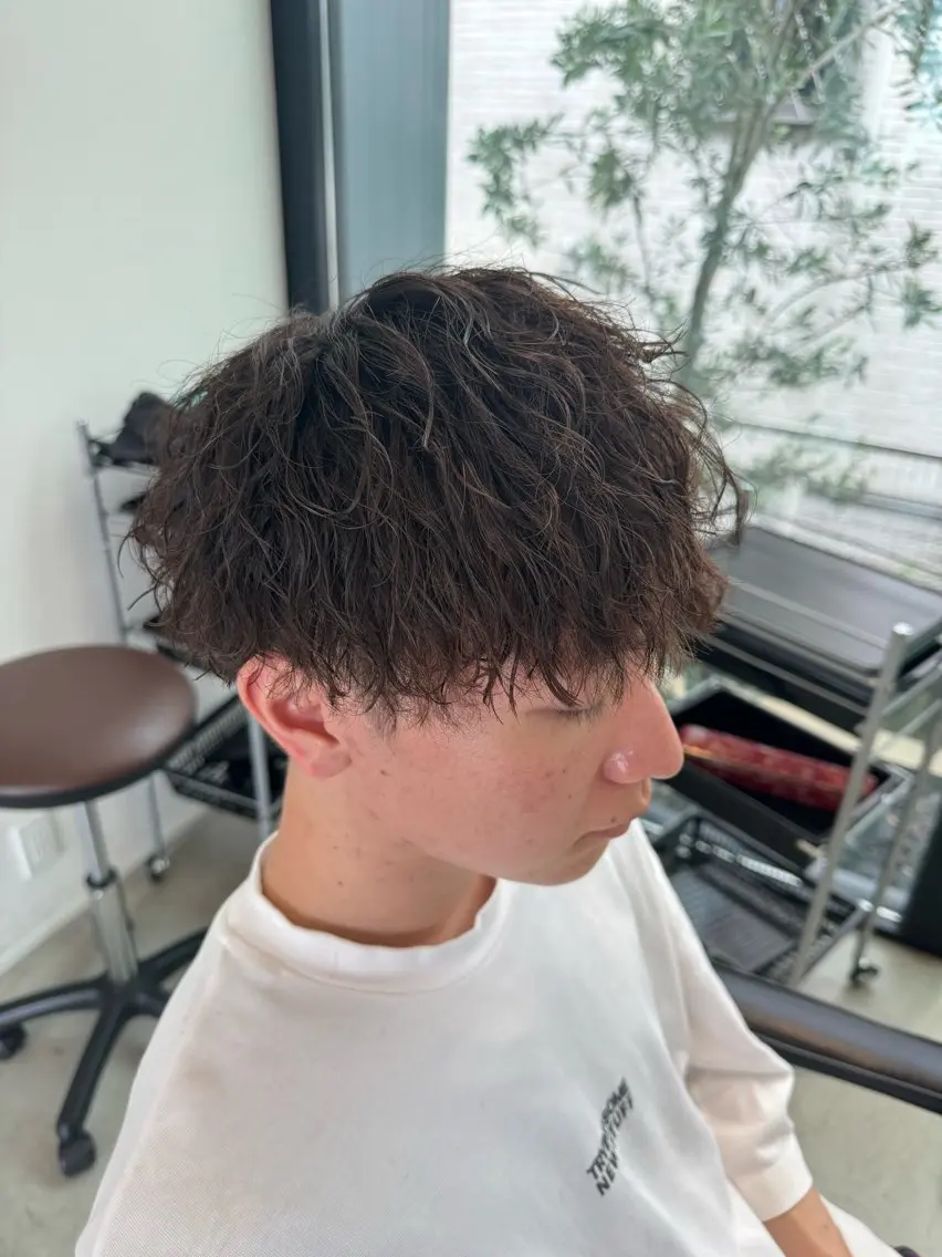 ショート カット パーマ 岐阜No.1メンズ 美容師／村上達紀のヘアスタイル