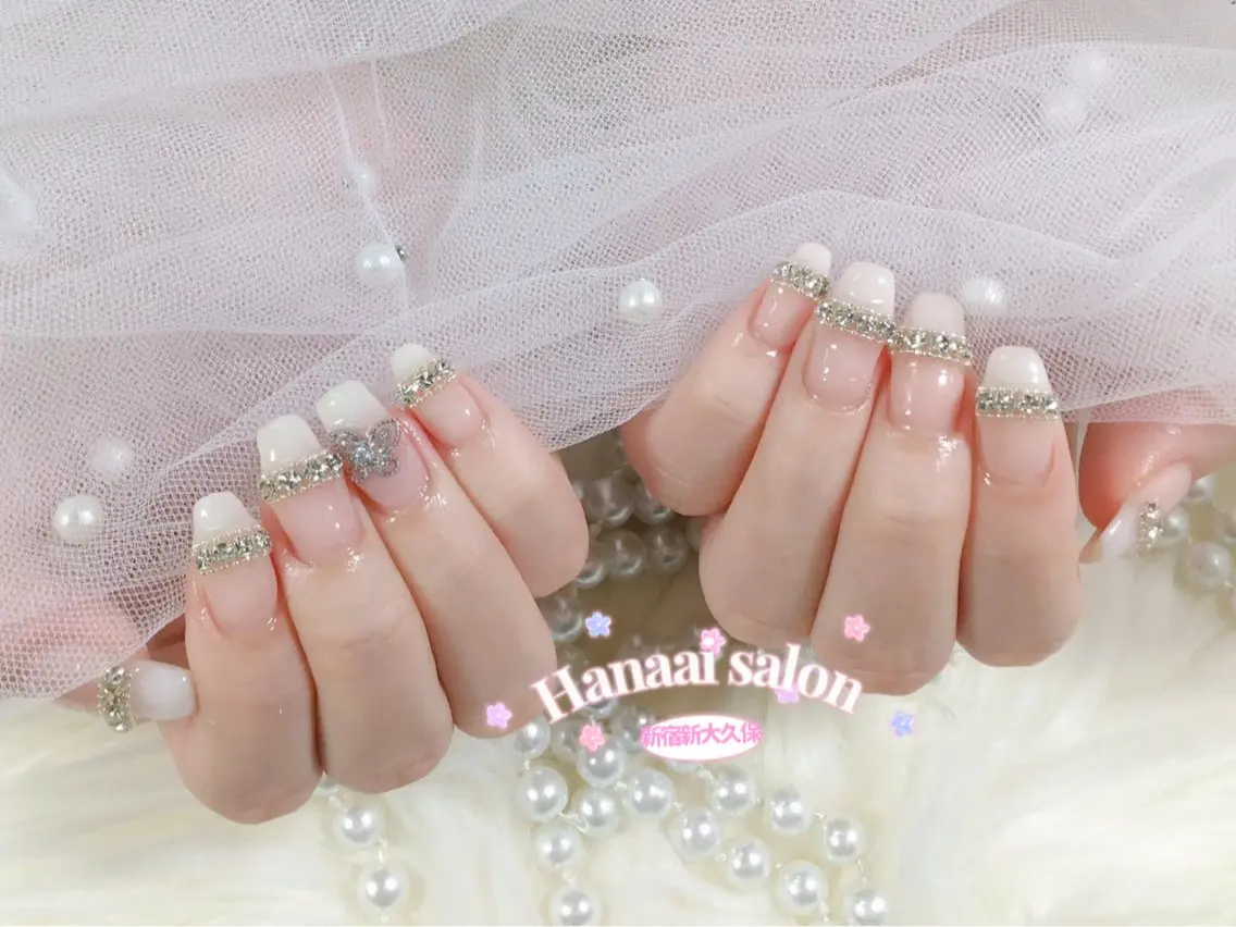 セミロング ハンドネイル Hanaai Salon新宿店のネイルデザイン