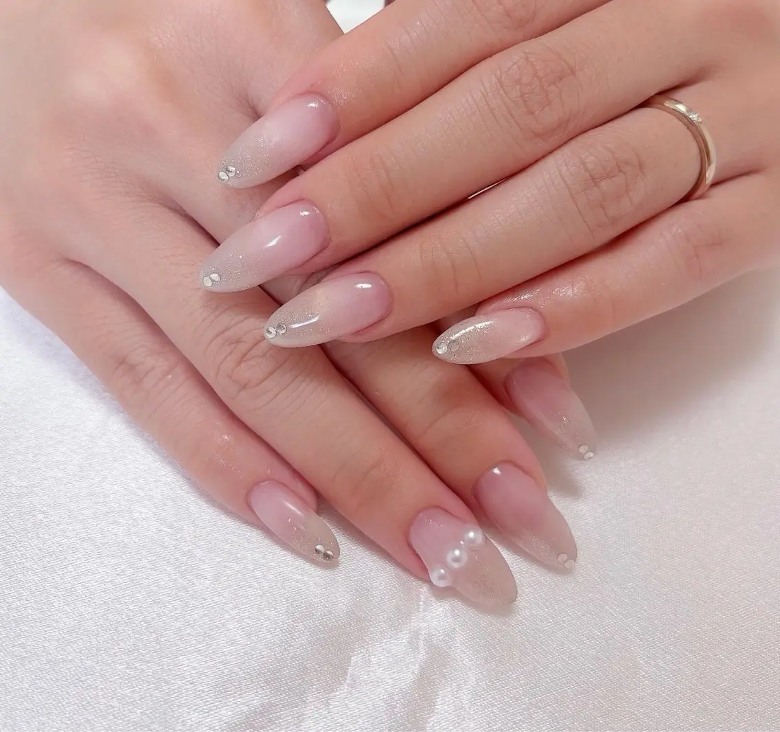 ネイル ラメ(グリッター) ピンク nail lumièreのネイルデザイン