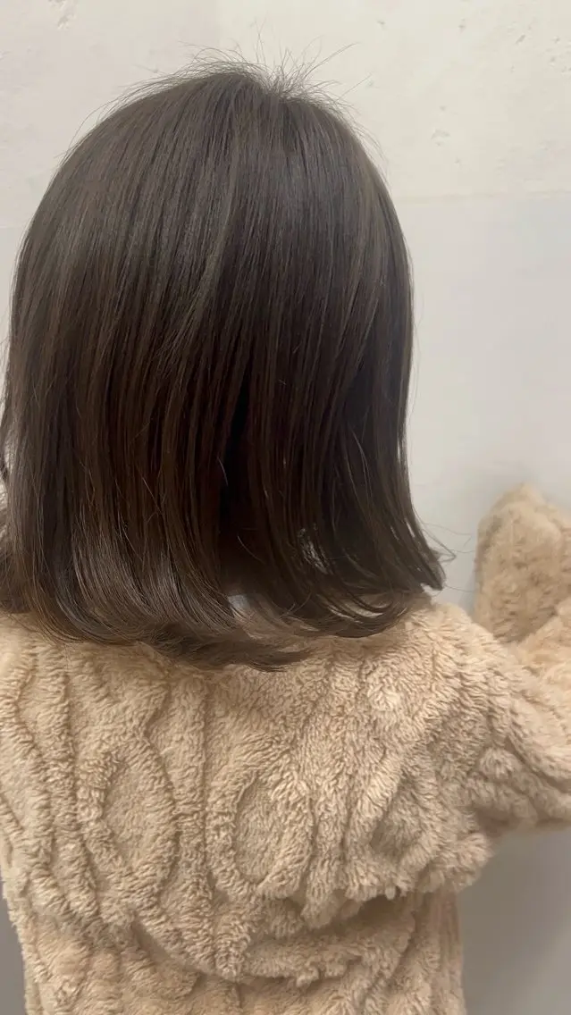 ミディアム キッズ カット ボブ/透明感カラー /さちかのヘアスタイル