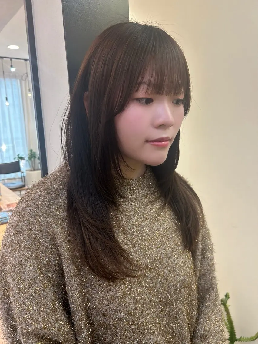 ロング レイヤーカット カット トリートメント hubhair レイヤー/透明感のヘアスタイル