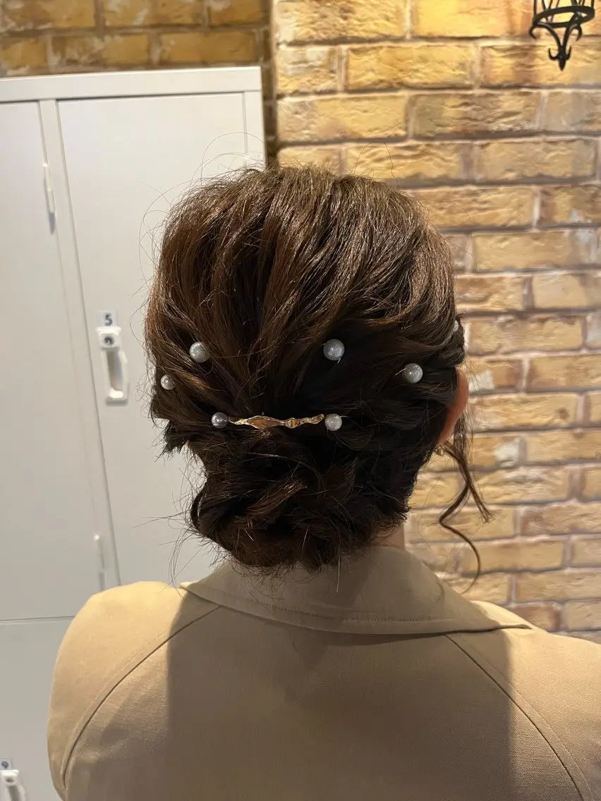 セミロング ヘアアレンジ ヘアセット 似合わせスタイル 🌹mao🌹のヘアスタイル