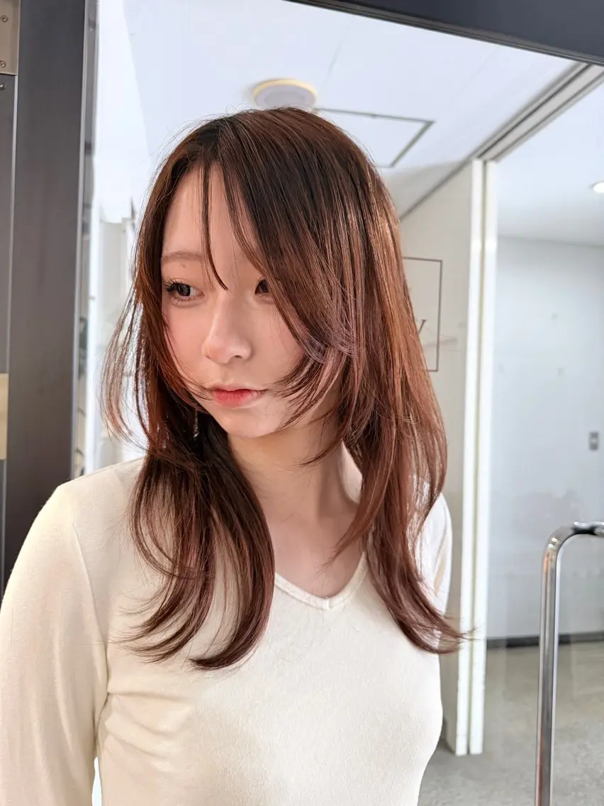 セミロング レイヤーカット カット レイヤーカット🫧 サーシャのヘアスタイル