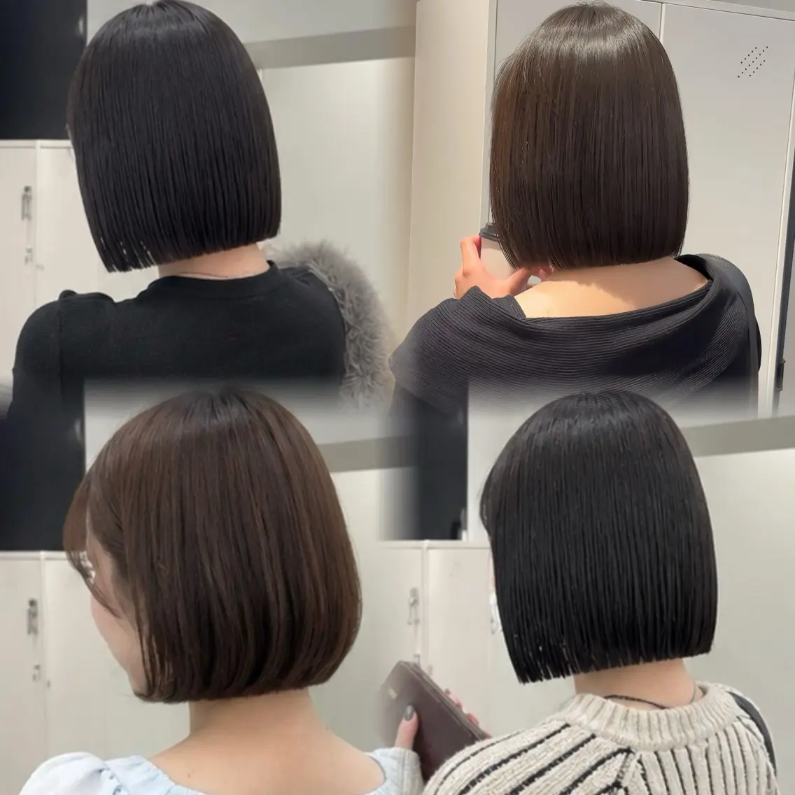 ショート ボブ ボブ特化 ×縮毛矯正きりのヘアスタイル