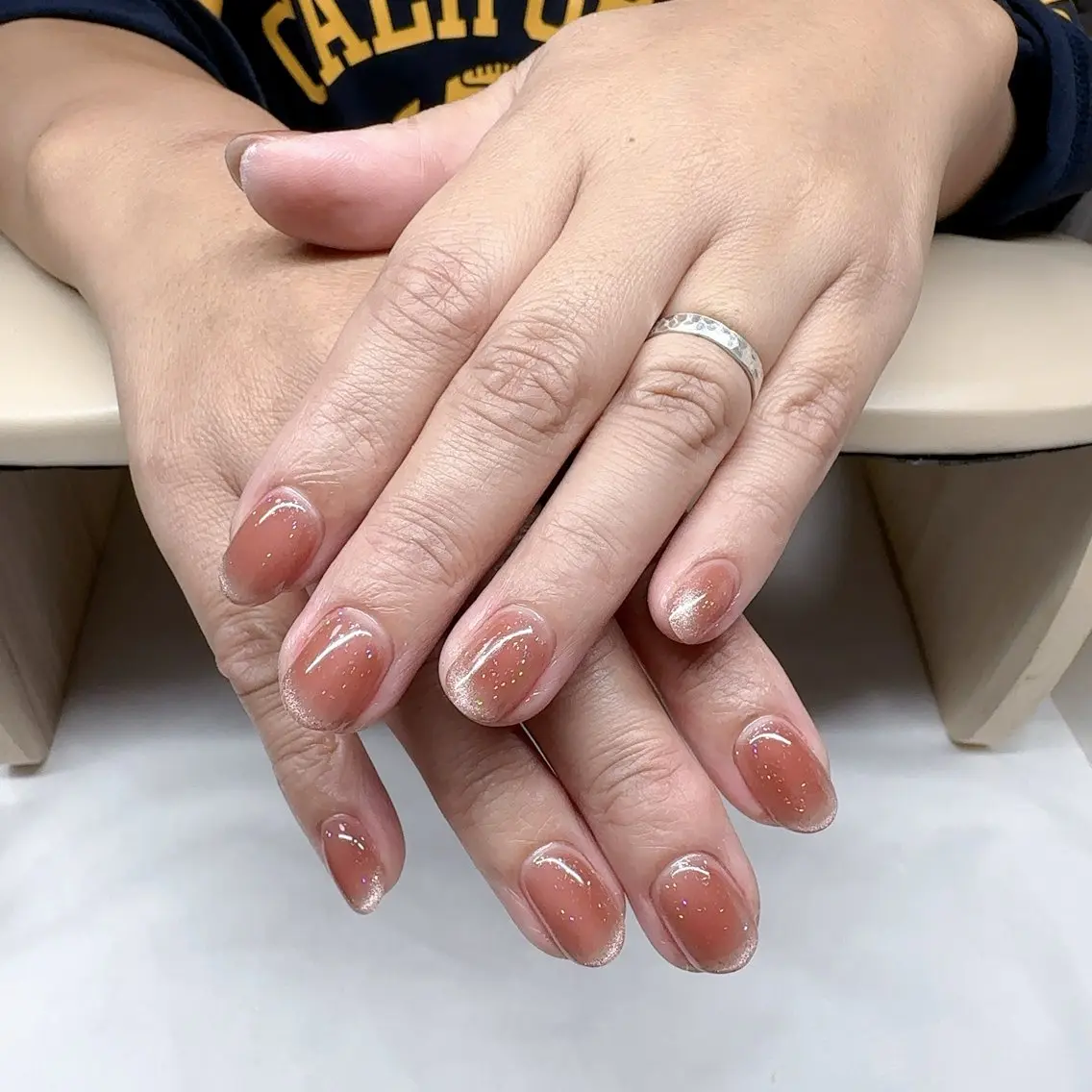 ネイル フレンチネイル マグネットネイル マグネットフレンチ ハンドネイル LOA.NAIL 本八幡店💞Kyouのネイルデザイン
