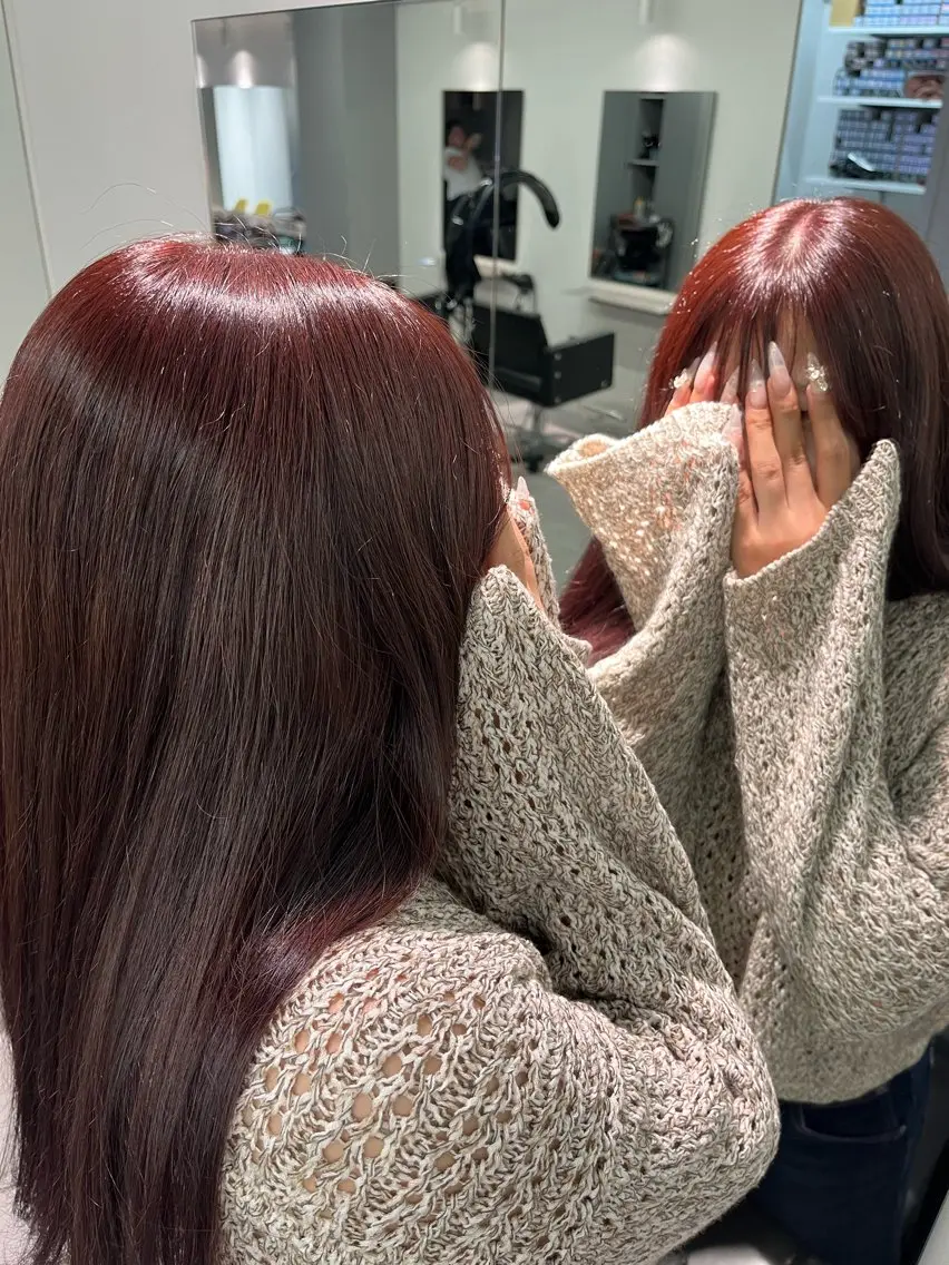 ロング カラー ダル 理佳レベッカのヘアスタイル
