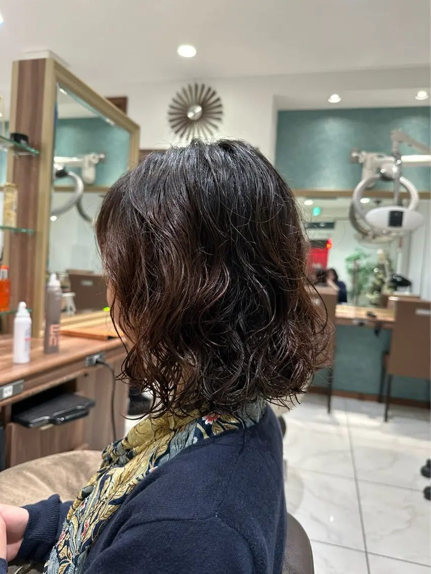 ミディアム パーマ Ash 西船橋店 🐈‍⬛中溝有紗🎀のヘアスタイル