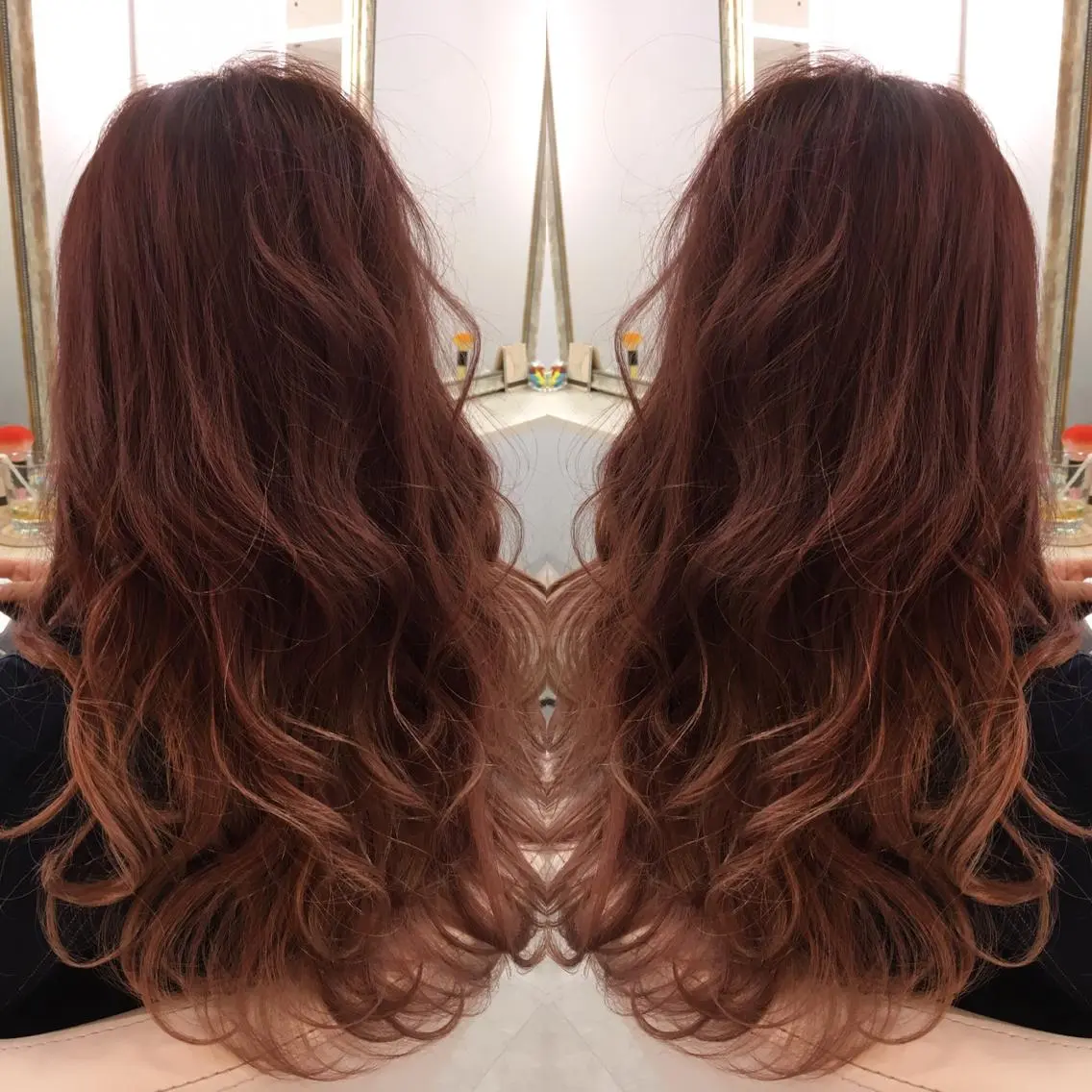 セミロング ロング カラー 髪質改善 中川 翔のヘアスタイル