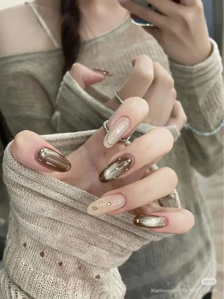 ネイル アートネイル オーロラネイル ブルー チークネイル フットネイル ハンドネイル NICY NAIL 池袋のネイルデザイン