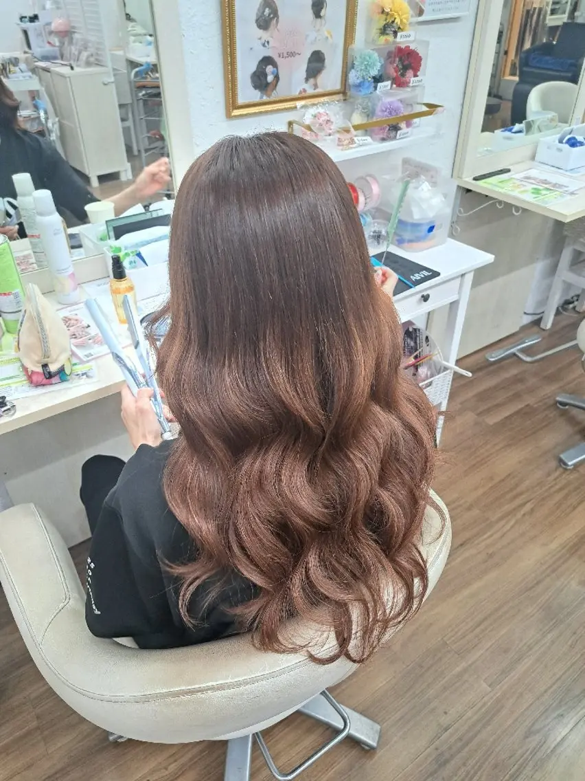 カラー ロング ヘアカラー トリートメント エクステ GLOSS心斎橋🌹 はるなのヘアスタイル