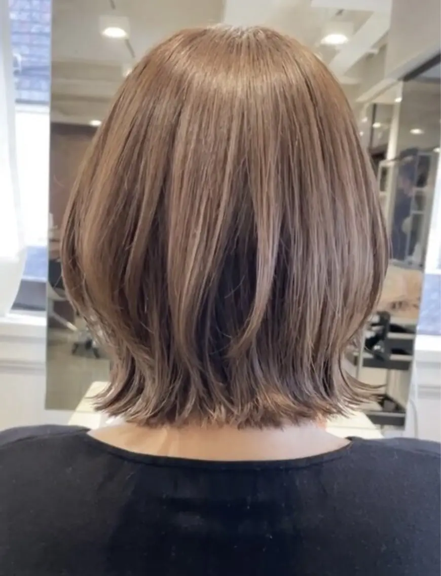 ミディアム カラー マッシュパーマ fifth岡村優作のヘアスタイル