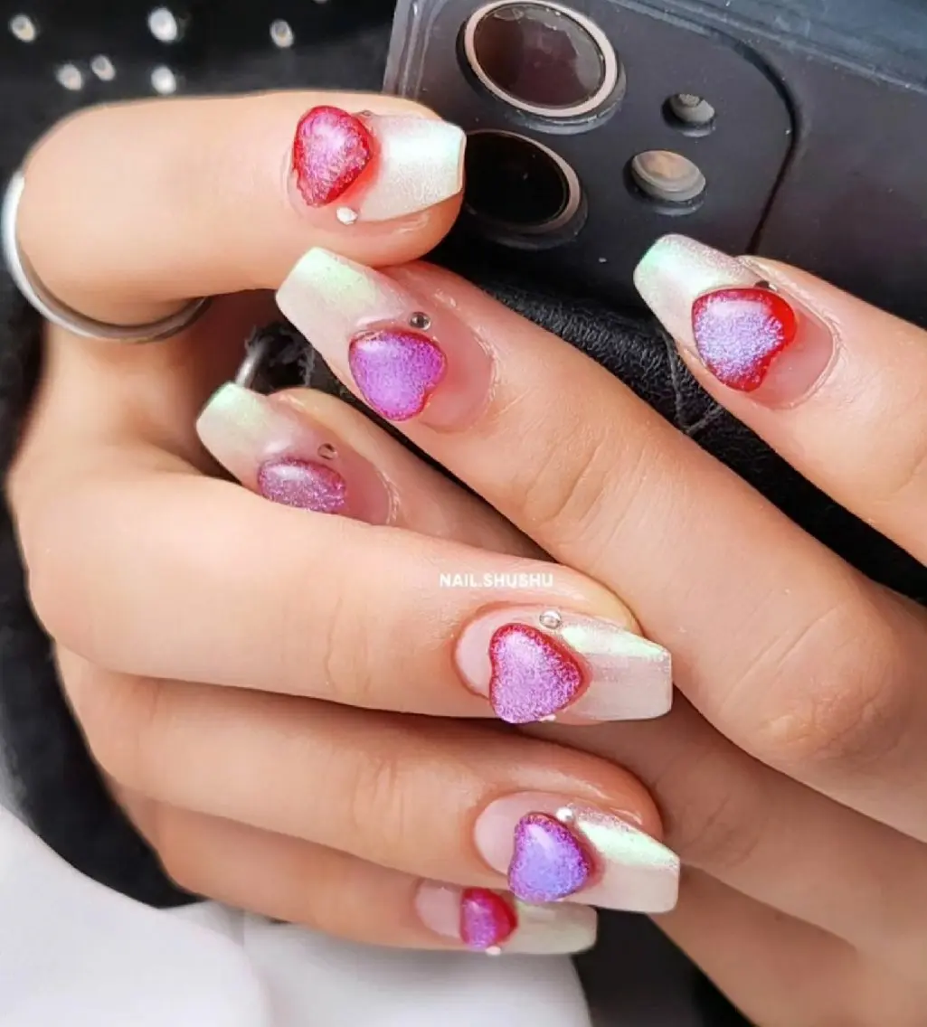 ネイル 持ち込み ニュアンスネイル ワンカラーネイル シンプルネイル ハンドネイル 3dパーツ/流行り 👧shushu❤️のネイルデザイン