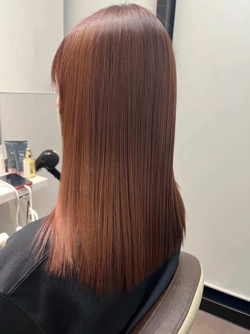 セミロング カラー 髪質改善 トリートメント 藤井 仁紀のヘアスタイル