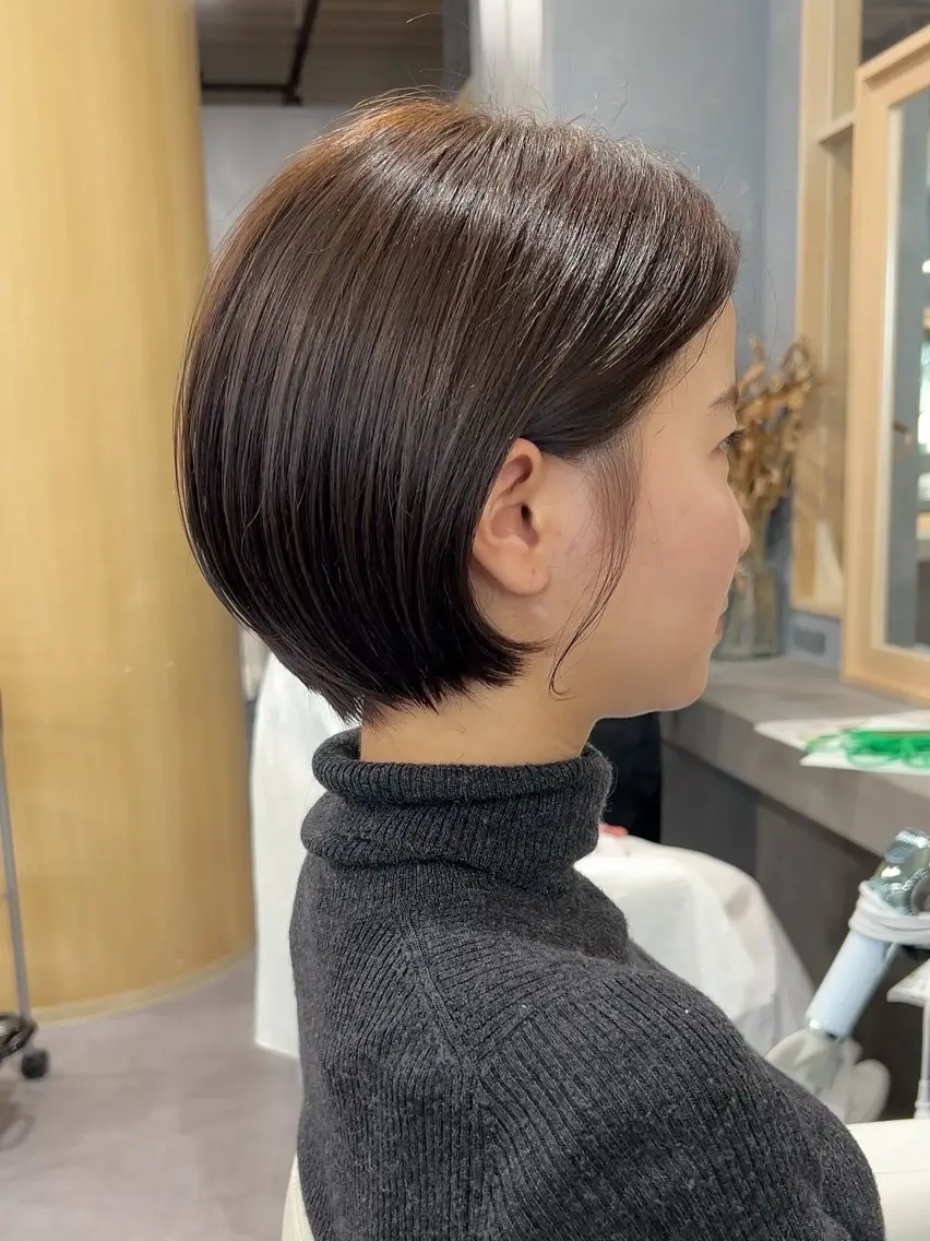 ショート カラー 丸みショート ベージュカラー ショートヘア サカノ ユウキ /ショート/ボブのヘアスタイル