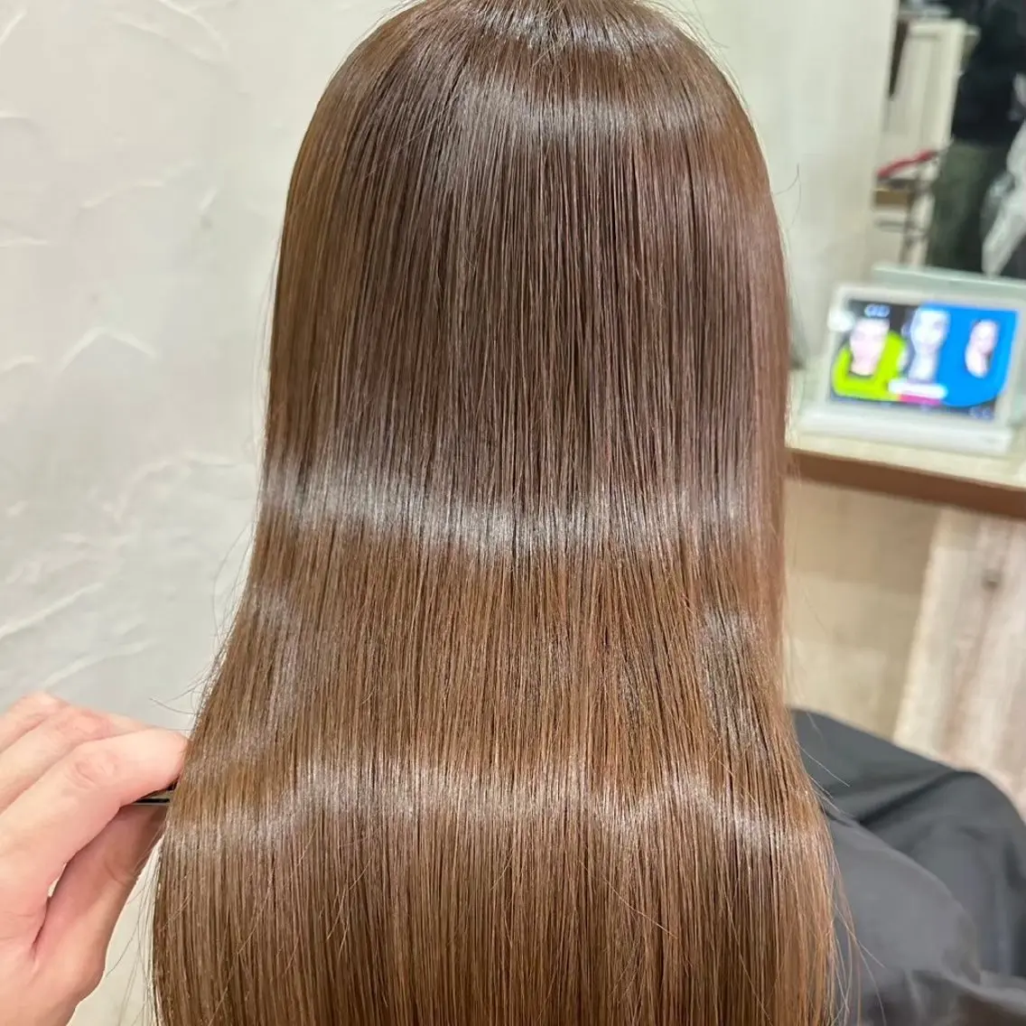 ロング カラー 縮毛矯正/ワンカラー モデル募集🫧田村のヘアスタイル