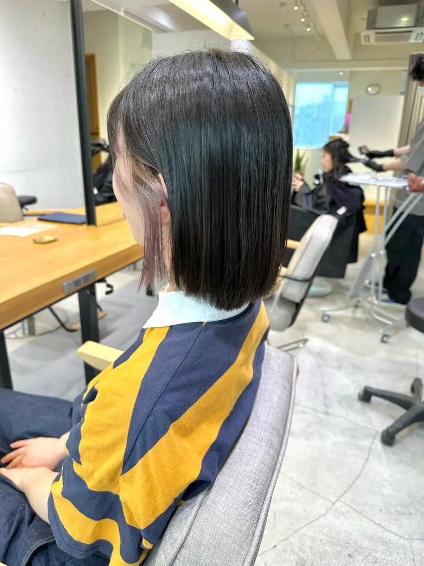 ショート カット ヘアカラー トリートメント 上野湧太 髪質改善/艶カラーのヘアスタイル