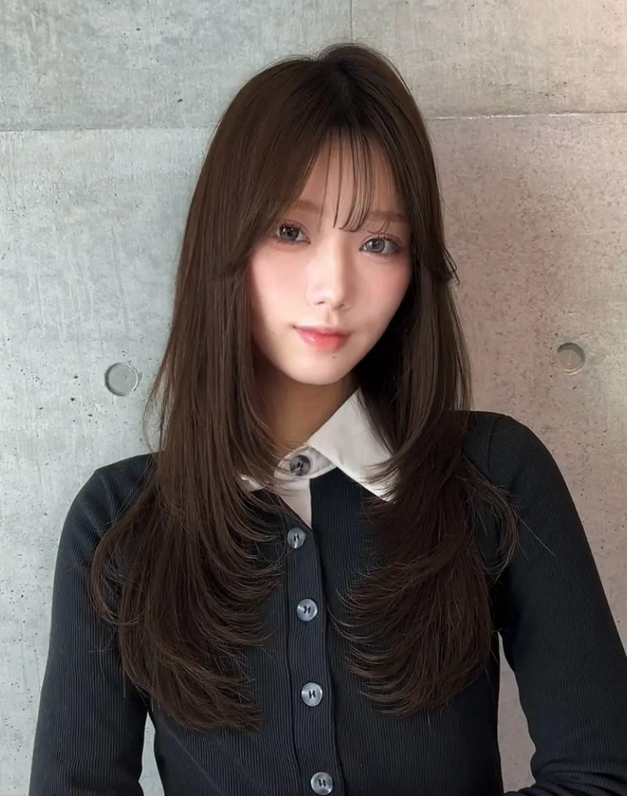 セミロング カラー カット トリートメント 🌫️大人韓国ヘア 🌫️naoyaのヘアスタイル